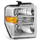Passenger Side Headlight for Ford E-150-750 SD (2008–2021) - Chrome, Amber
