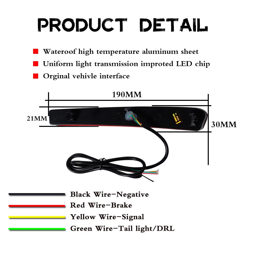 2X LED Red Rear Bumper Reflectors for Toyota Corolla (2020–2023)