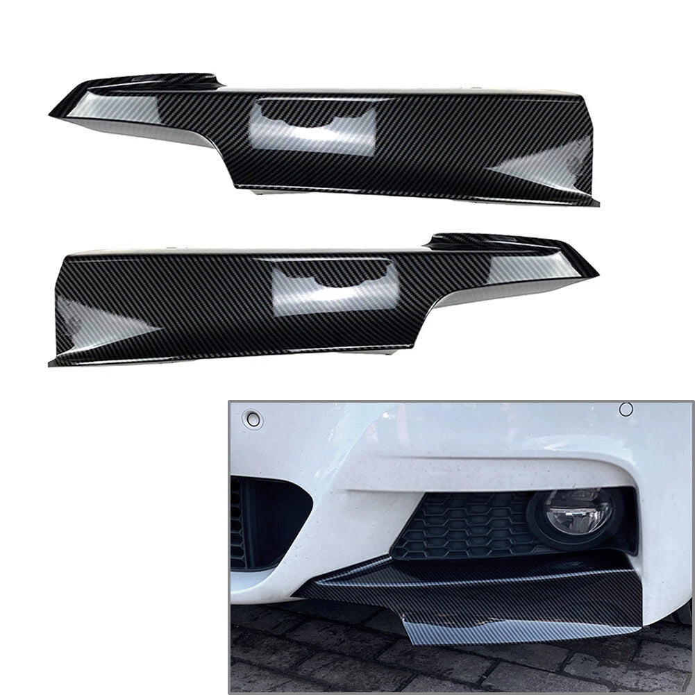 2X Front Bumper Lip Corner Splitter for BMW 3-Series F30 F31 (2012–2018)