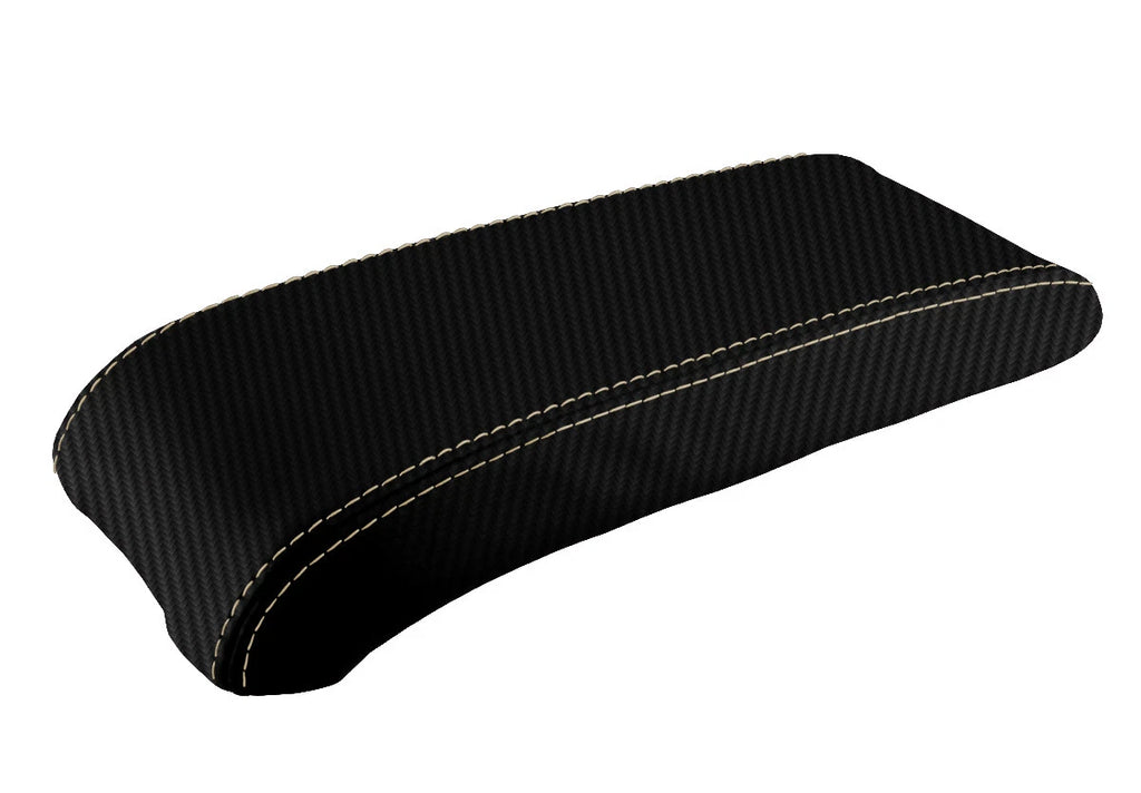 Console Lid Armrest Cover for Jeep Compass (2009–2016) Carbon Fiber