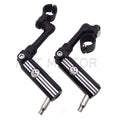 Gear Skull 1" 25mm Footpeg Mounting Kit for Motorcycle (Chrome, Black)
