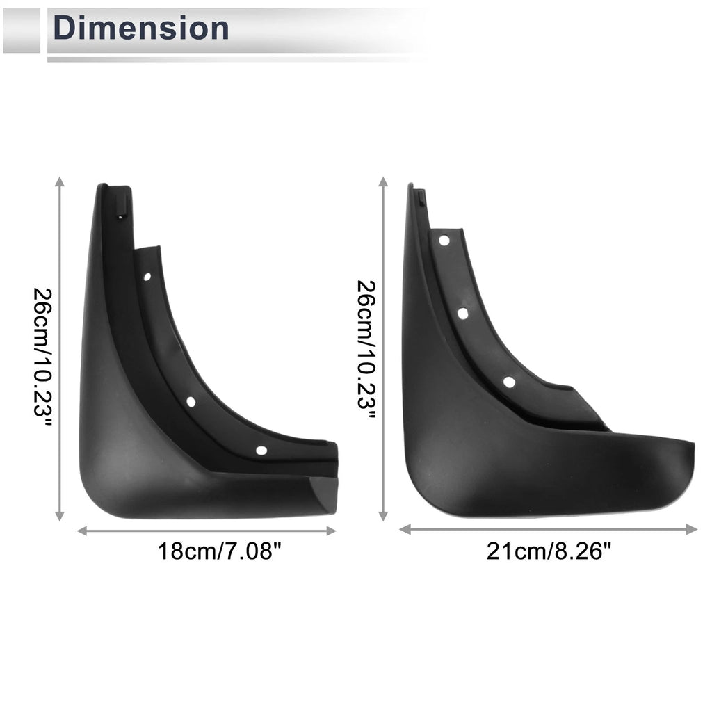 Set of 4 Mud Flaps Splash Guards for Audi A8 (2011–2017)