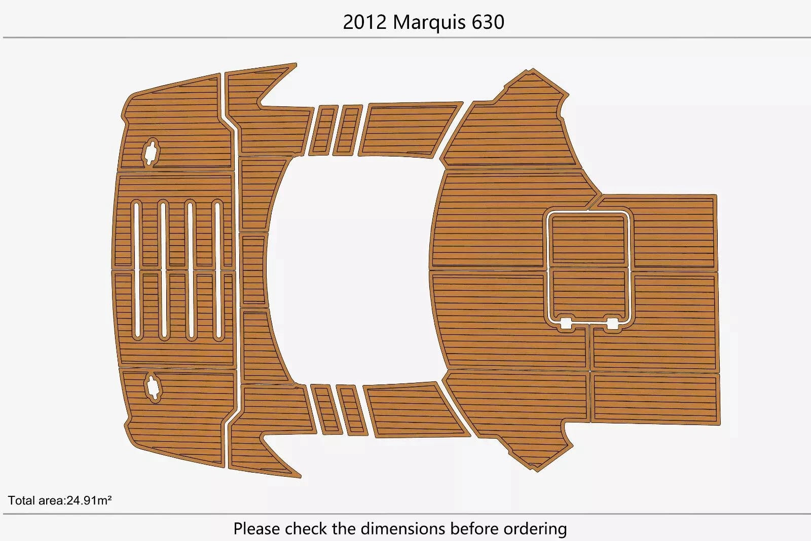 EVA Foam Pads for Marquis 630 Swim Platform Cockpit (2012)