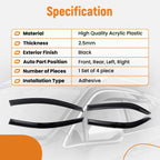 Vent Rain Guard Visor for Kia Forte Sedan (2009–2013) 4Pc Acrylic 2.5mm