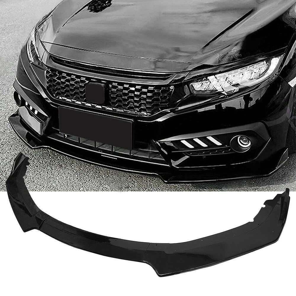 3-Piece Front Bumper Body Kit Spoiler Lip for Honda Civic (2016–2020)