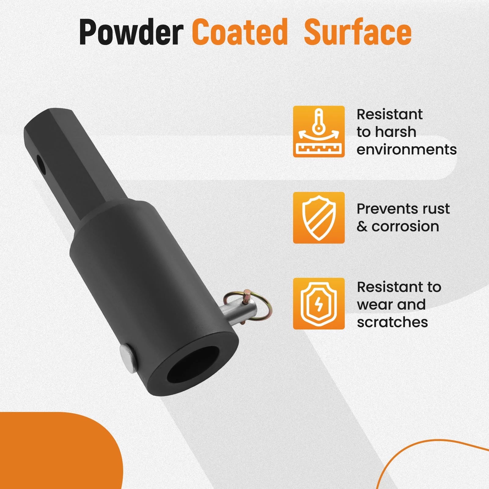 Auger Adapter 2" Female Round to 2" Hex Male for Mini Skid Steer (N/A)