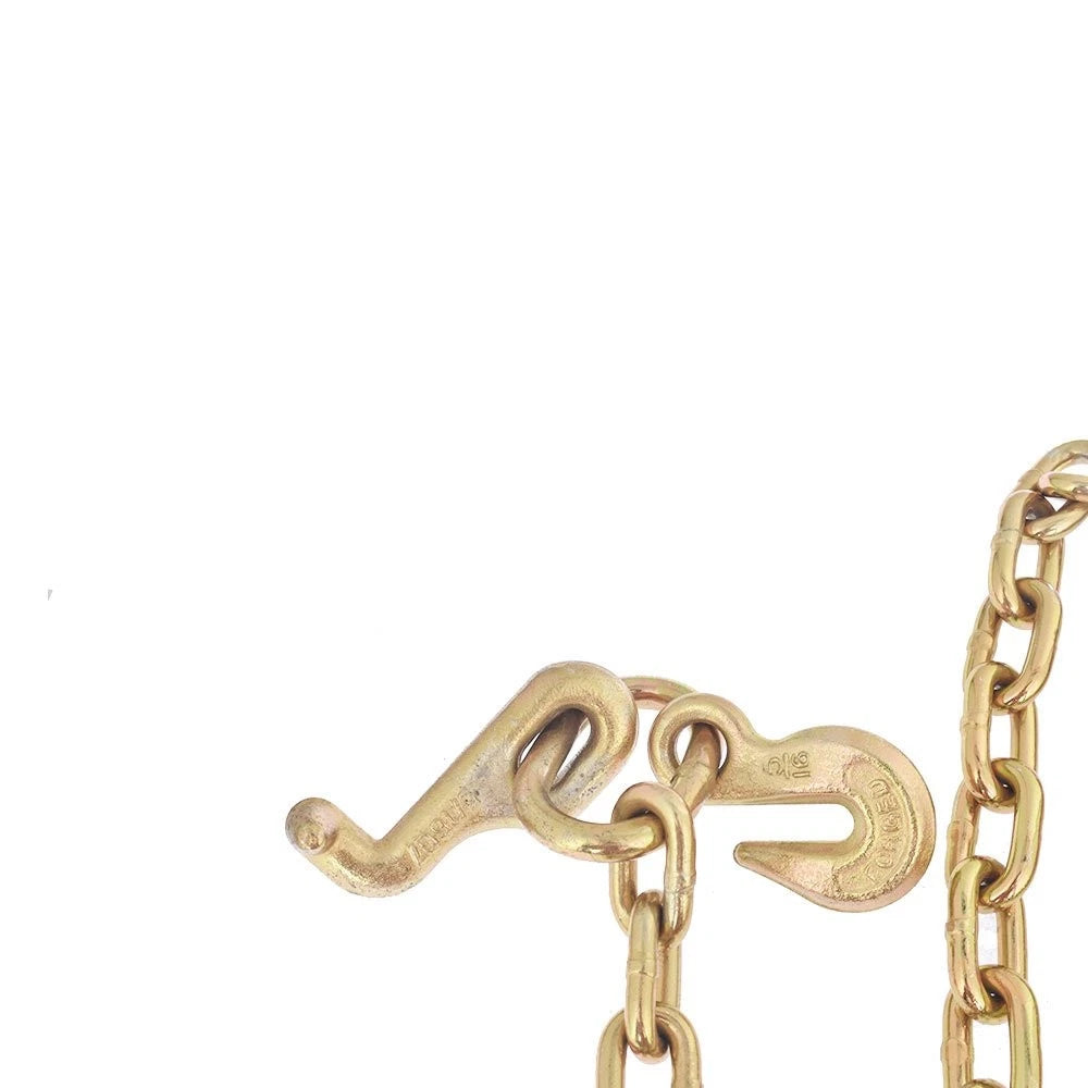 Set of 2 J Hook Recovery Tow Chains 5/16 x 8 FT Grade 70