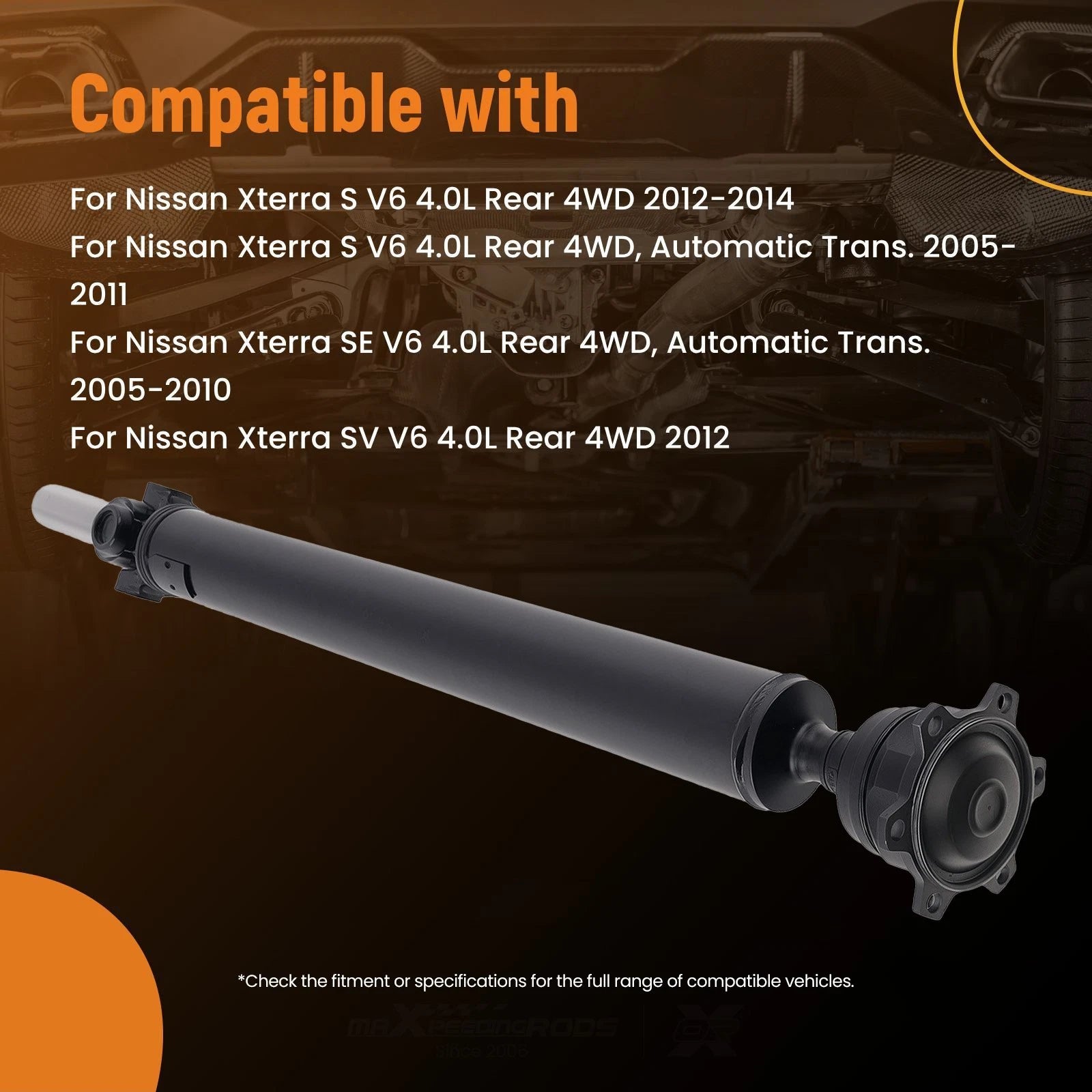 Rear Drive Shaft for Nissan Xterra 4.0L (2005–2014) 4WD