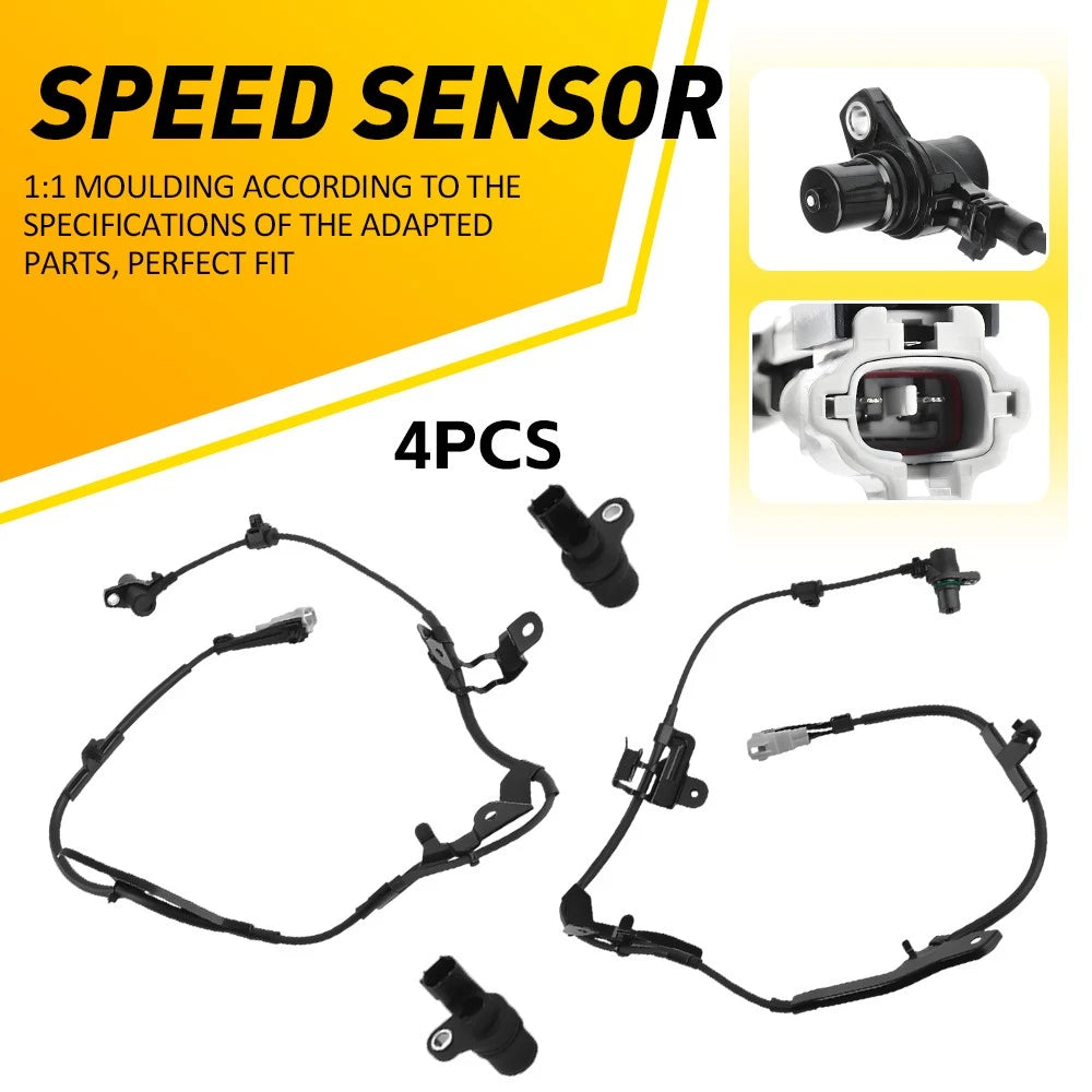 Set of 4 ABS Wheel Speed Sensors for Toyota Sequoia Tundra (2000–2007)