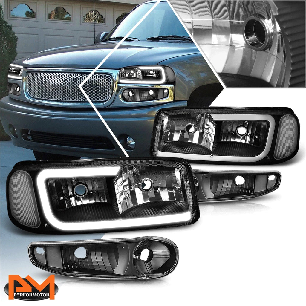 LED DRL Headlight Set for Yukon XL/Sierra Denali (2000–2006) w/ Bumper Lamps