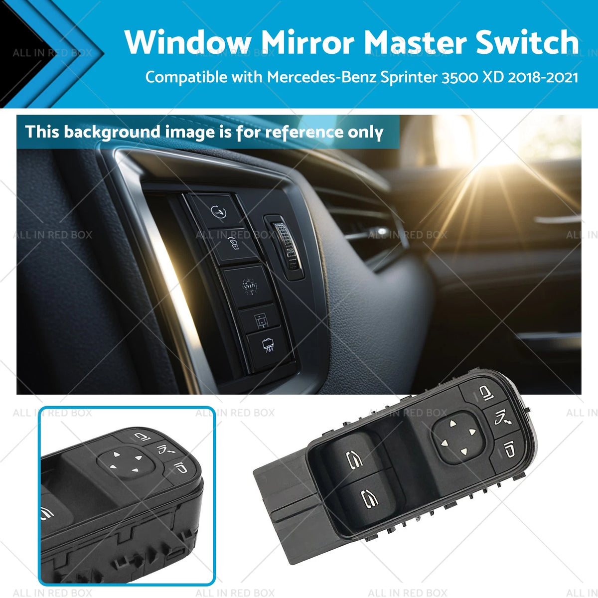 Window Mirror Control Switch for Mercedes Sprinter 3500 XD (2018–2021)