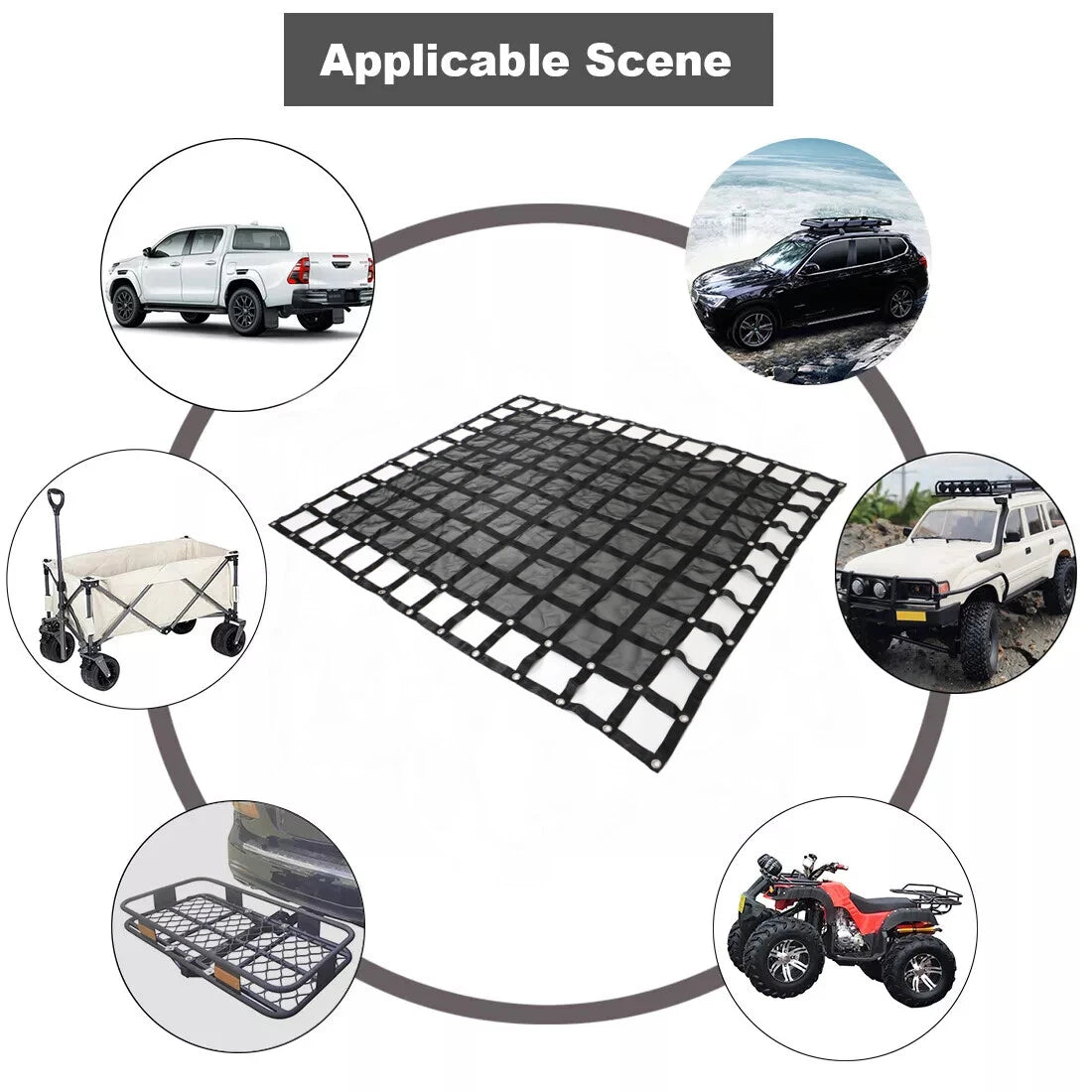 Heavy Duty Cargo Net for Pickup Trucks (6.75' x 8')