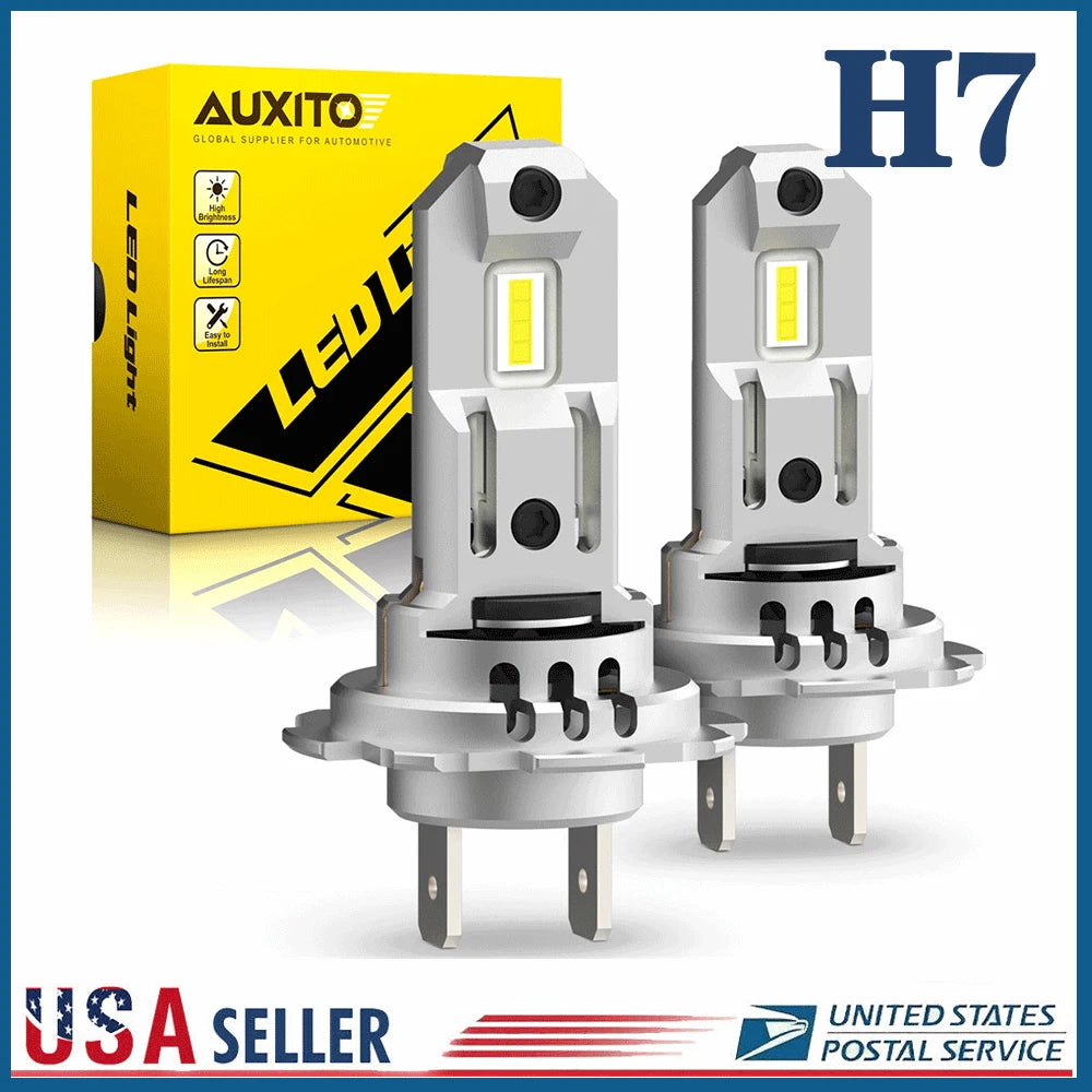 2X H7 LED Headlight Bulb Kit for 40000LM Super Bright