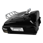 LED Chopped Trunk Backrest Pad Rack for Harley Road King Glide (2014–2026)