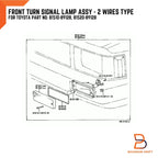 Amber Bumper Indicator Light for Toyota Hilux Ute (1983-1988)