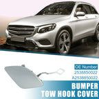 Front Bumper Tow Hook Cap for Mercedes-Benz GLC Class (2016-2023) Silver Tone