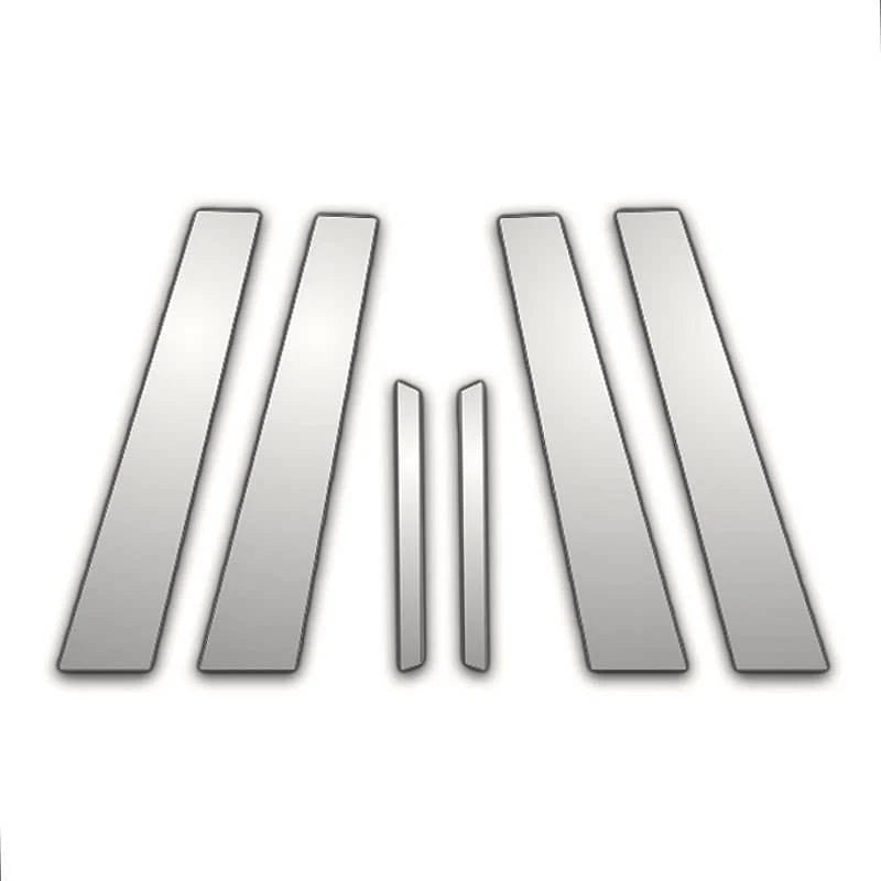 6Pc Chrome Pillar Post Covers for Ford Fusion (2010–2012)