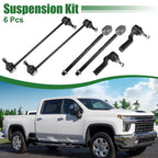 6pcs Front Suspension Kit Tie Rod End Sway Bar Link for Ford C-Max (2013–2014)