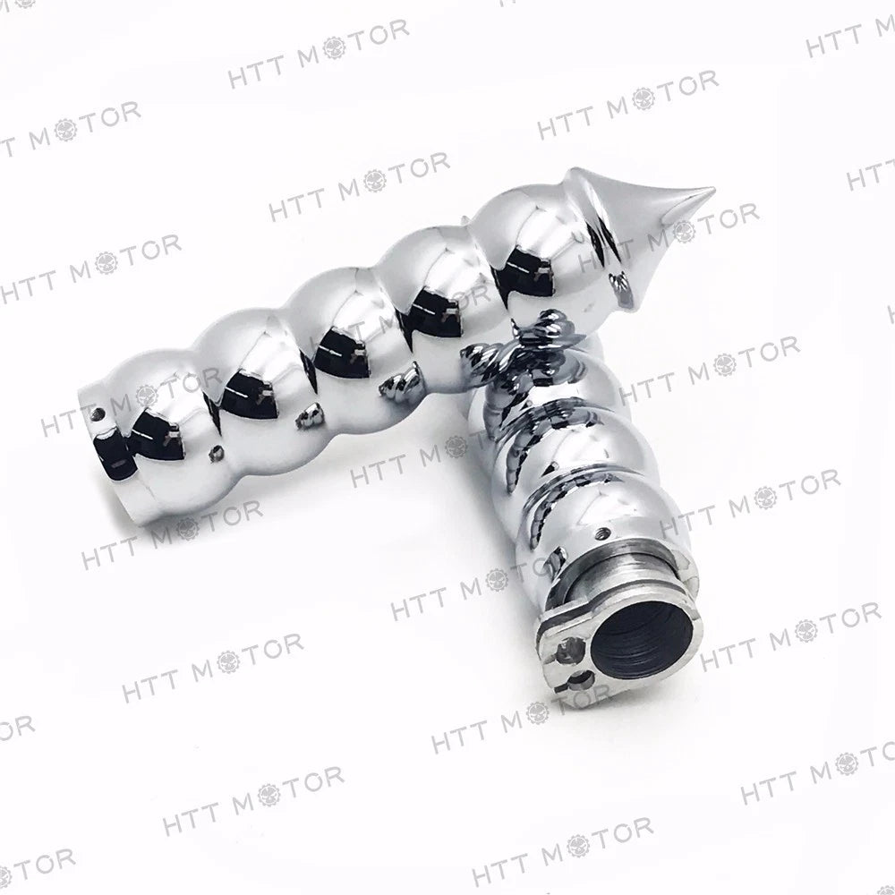 7/8" Chrome Motorcycle Handlebar Grip & Throttle Twist Tube for Custom Bikes