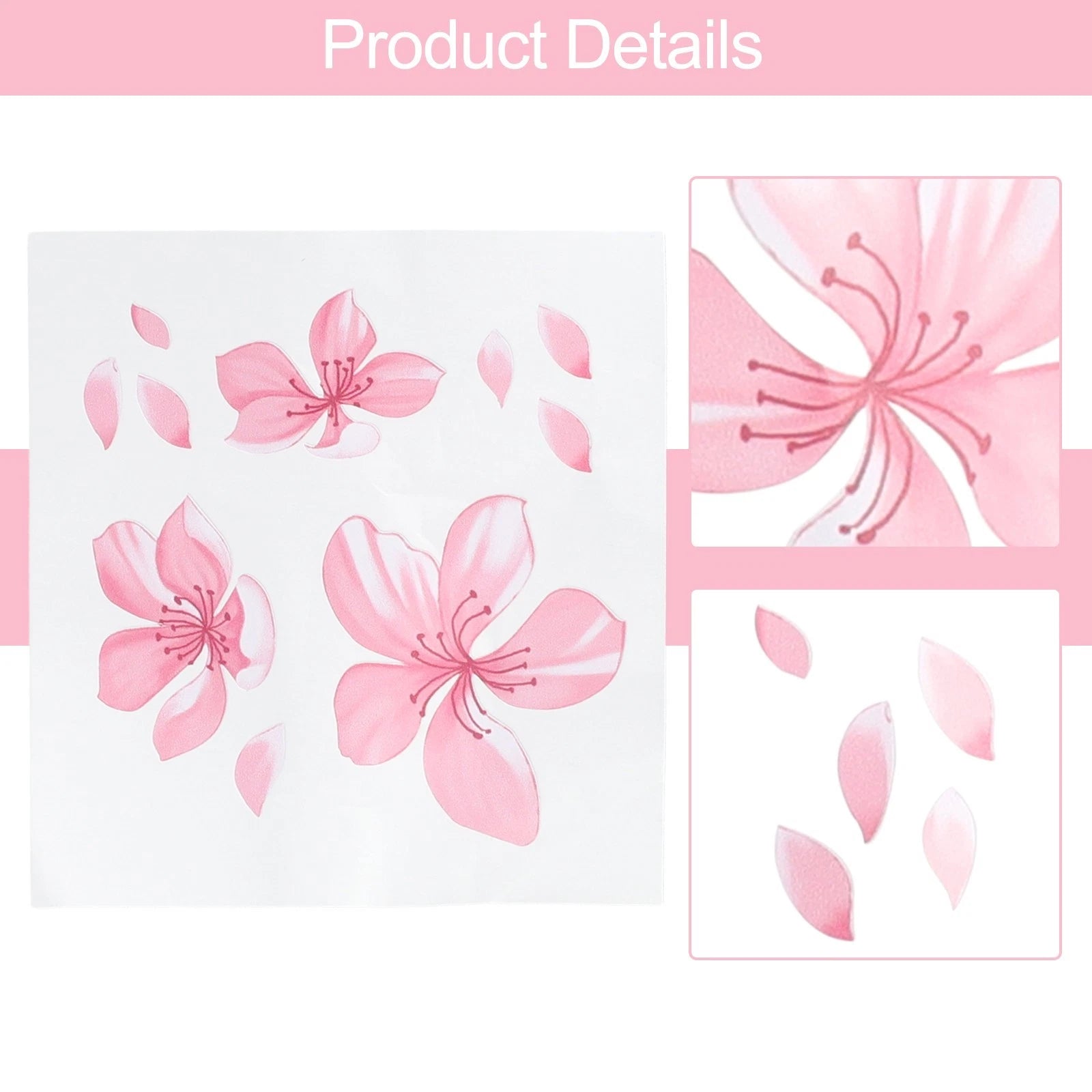 Pink Vinyl Car Decal for All Models (Cherry Blossom Design)