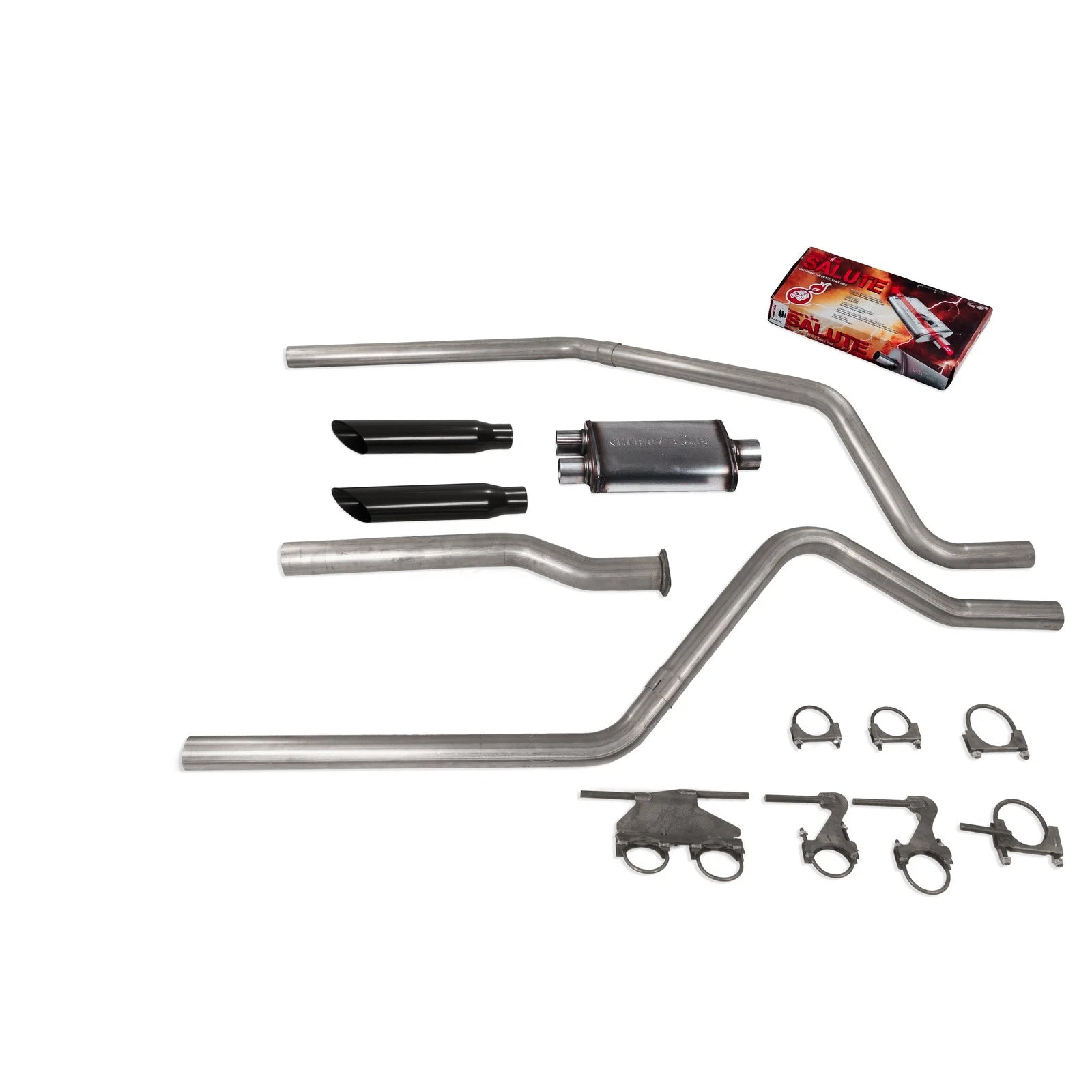 2.5" Dual Exhaust for Dodge Ram 1500 (2019–2025) Cherry Bomb Salute Black