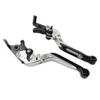 CNC Silver Extendable Brake Clutch Levers for 765 Street Triple R, SPEED TWIN