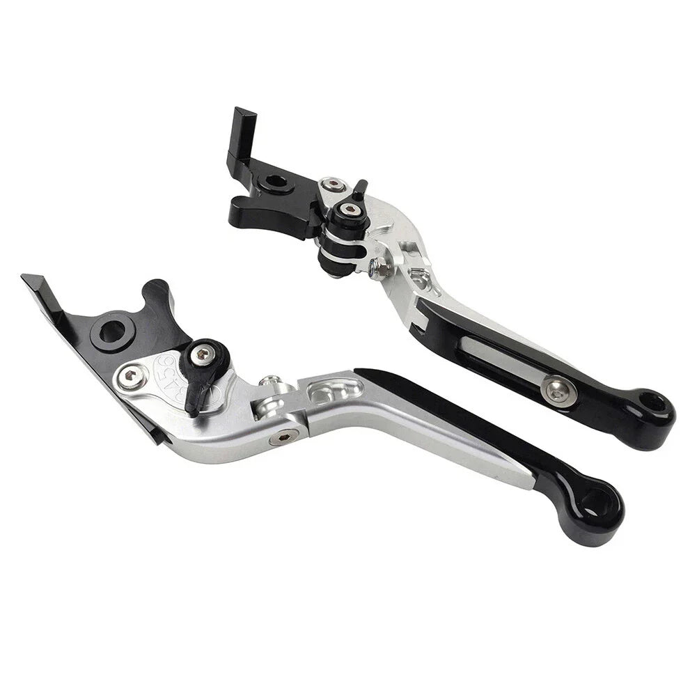 CNC Silver Extendable Brake Clutch Levers for 765 Street Triple R, SPEED TWIN