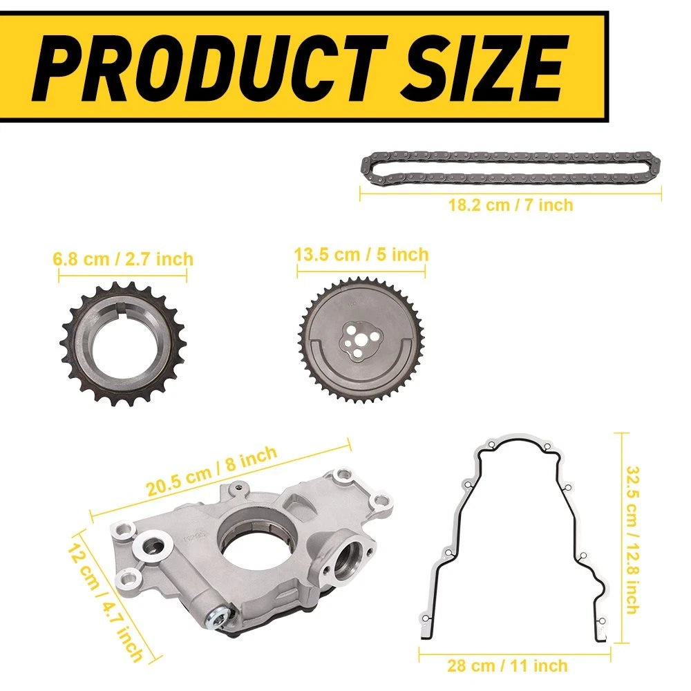 Timing Chain Kit with Oil Pump for Silverado 1500/2500/3500 (1999–2015)