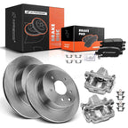 Set of 2 Rear Brake Rotors & Pads for Nissan Leaf Rogue (2010–2023)
