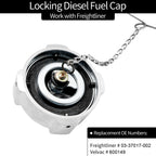 2X Locking Diesel Fuel Cap for Freightliner Cascadia Columbia (1996-2018)