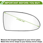 Heated Right Side Mirror Glass for Hyundai Accent (2005-2009)