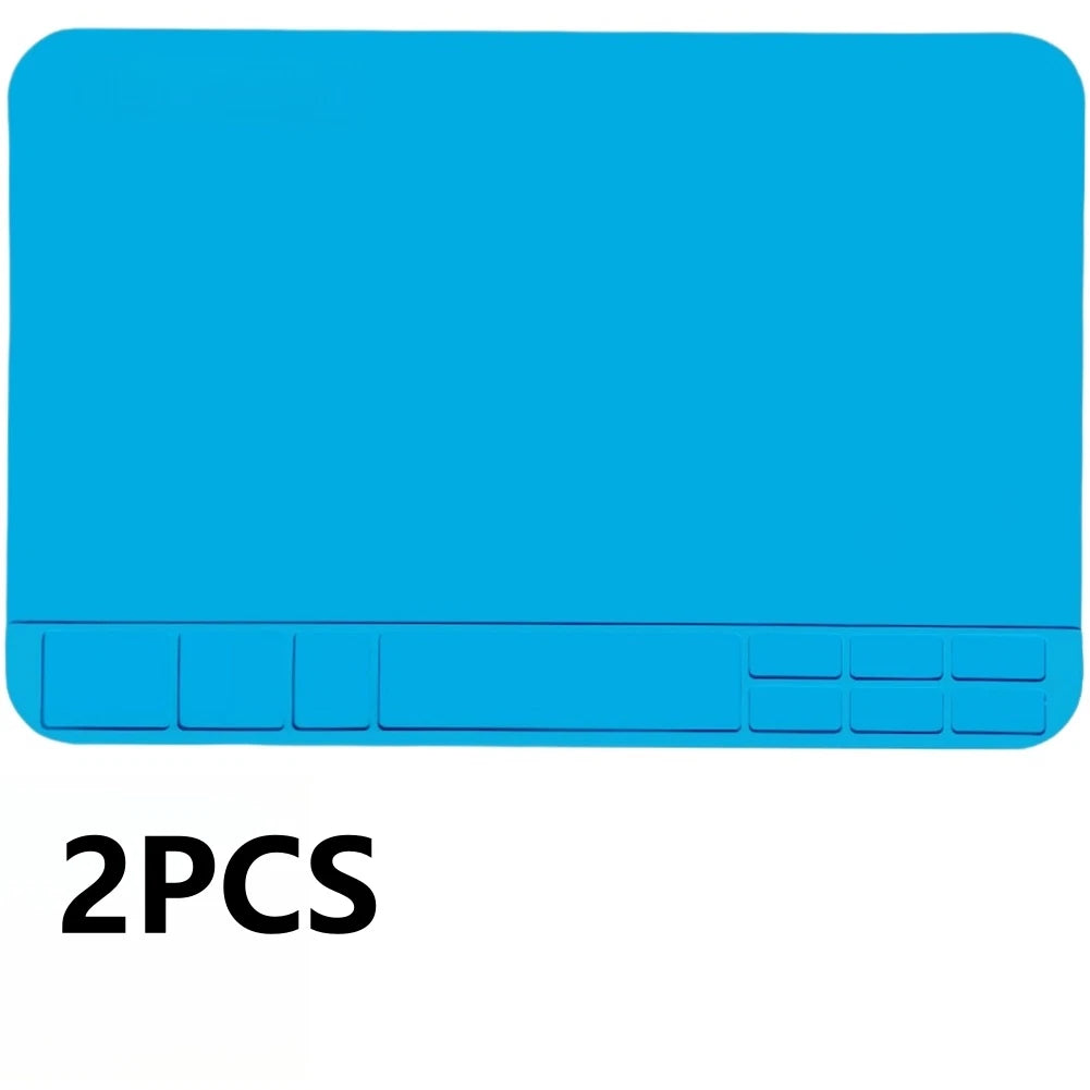 Blue Silicone Work Mat for Phone Laptop Repair (300 x 200 mm)
