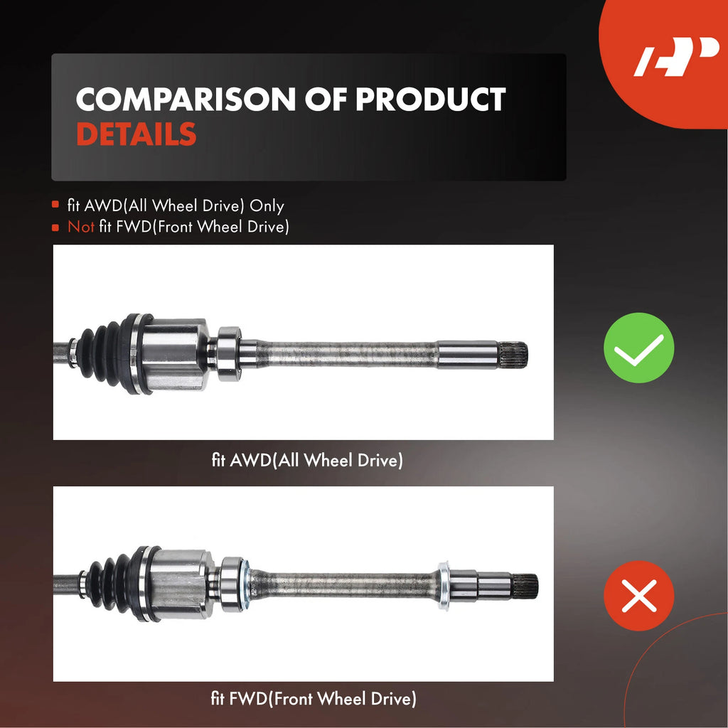 Front Passenger CV Axle Assembly for Toyota Sienna (2011–2016) 3.5L AWD