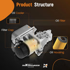Engine Oil Filter Housing with Oil Cooler for Mercedes Benz R350 CL550 (2006–2012)