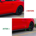 Pair Black Body Kit Side Skirt Rocker Panel Covers for Ford Mustang (2015–2023)