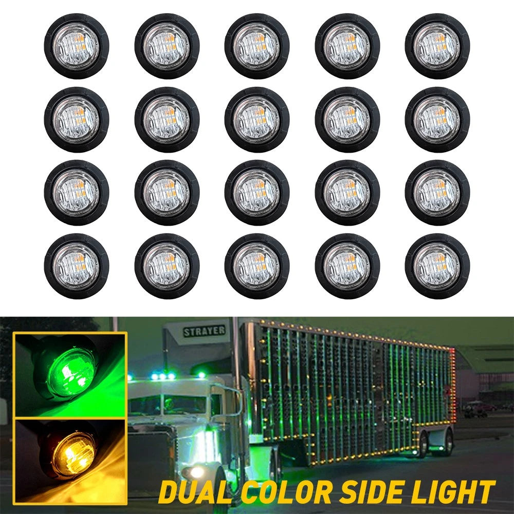 20x LED Marker Lights for Truck Trailer (3/4")