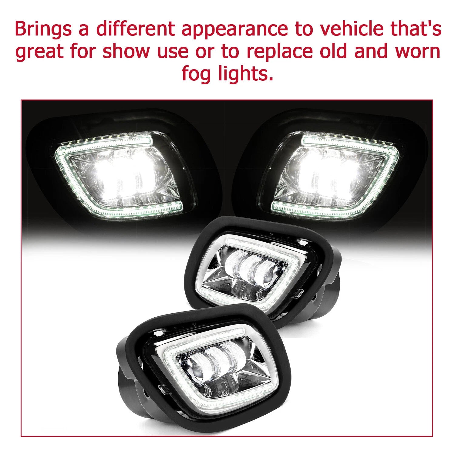 Set of 2 LED Projector Fog Lights for Freightliner Cascadia (2008-2017)