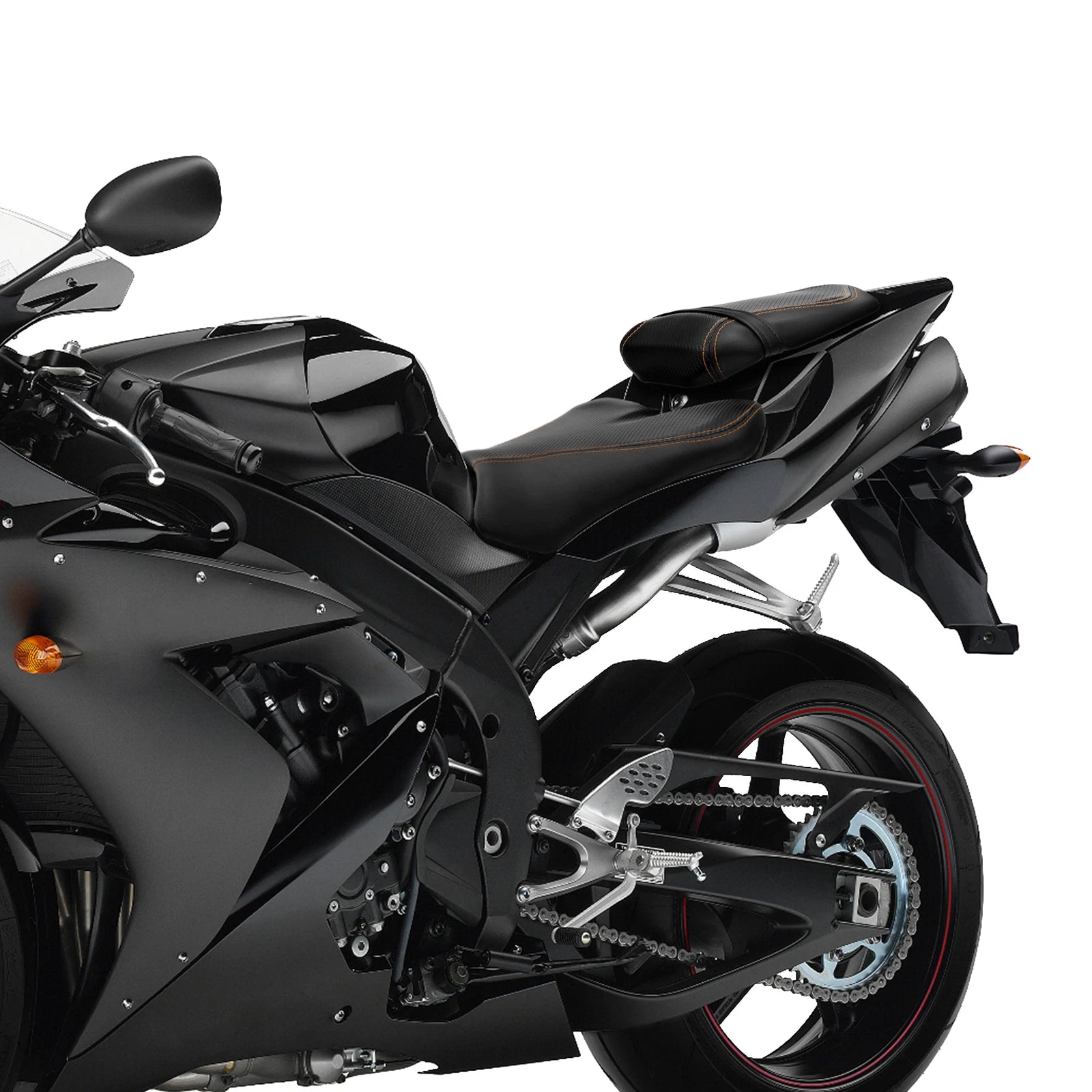 Black Driver Passenger Seat for Yamaha YZF R1 (2004–2006)