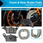 Front & Rear Brake Pads for Suzuki UK 110 Address (2017–2021)