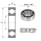 6002 Deep Groove Ball Bearing for Scooter Skateboard Wheel (15x32x9mm)