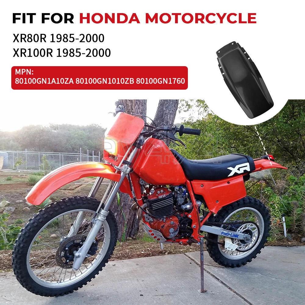 Rear Fender Black for Honda XR80R XR100R (1985–2000)