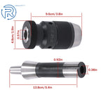 1/2" Keyless Drill Chuck for JT33 (R8 Arbor, 7/16-20 UNF Thread)