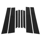 Set of 8 Door Pillar Window Trim for BMW X6 (2015–2019) Black