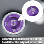Push Start Stop Button Cover Kit for Dodge Charger Challenger (2015–2023) - Purple