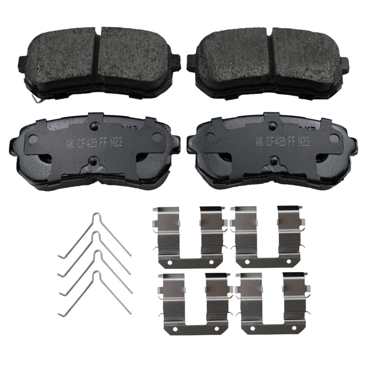 DuraGo Rear Rotors & Akebono ProACT Ceramic Brake Pads Kit for Optima Sonata (2011–2020)