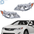 Set of 2 Projector Chrome Headlight Assemblies for Toyota Camry (2012–2014)
