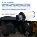 2X Engine Air Filter Kit for Kenworth T400 T660 T680 T800