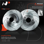 Front Drilled Brake Rotors & Ceramic Pads for Nissan Altima (2002–2006)