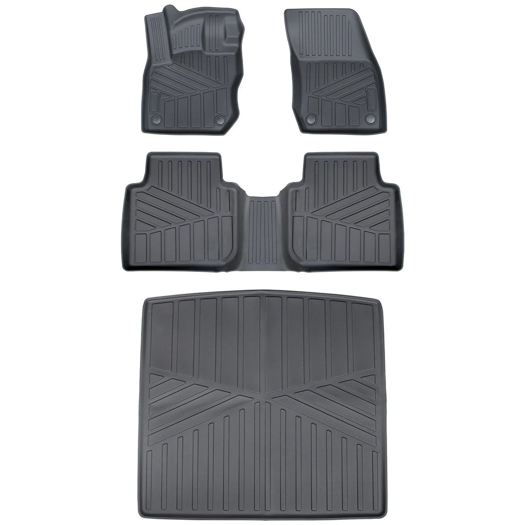 Set of 4 Floor Mats and Cargo Liner for Volkswagen Tiguan (2025–2026) TPE Rubber All Weather