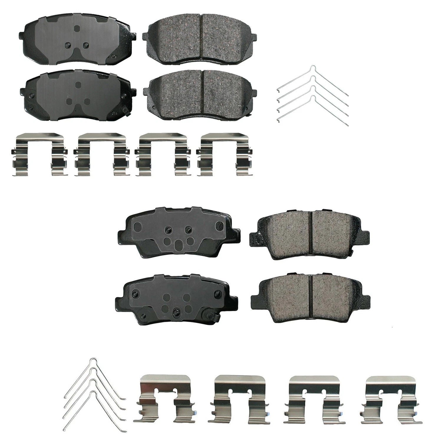 Set of 4 Akebono ProACT Ceramic Brake Pads for Sonata Optima (2011–2020)